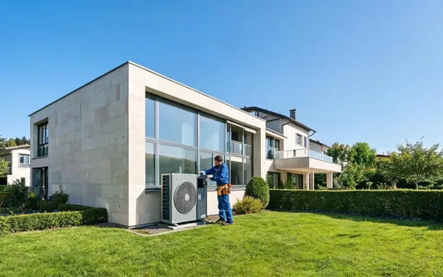 Installation d'une pompe à chaleur air-eau sans permis de construire dans le canton de Vaud